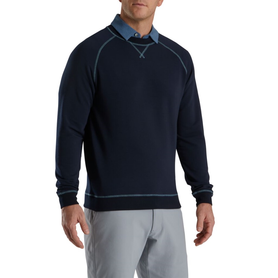 Francês Terry Gola Redonda Azul Marinho Footjoy Pt