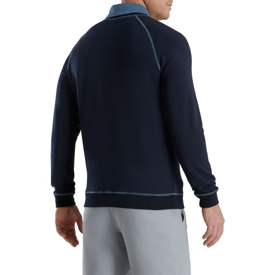 Francês Terry Gola Redonda Azul Marinho Footjoy Pt