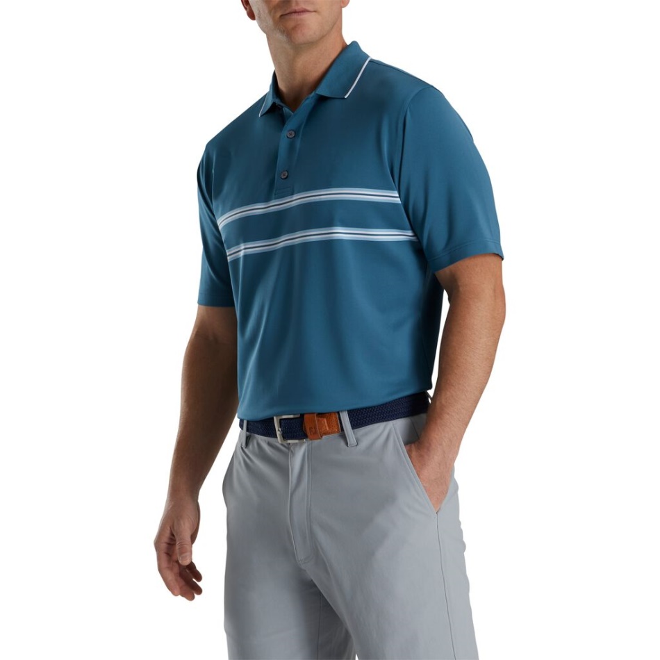 Gola De Malha Lisle De Banda Dupla Footjoy Pt Ink