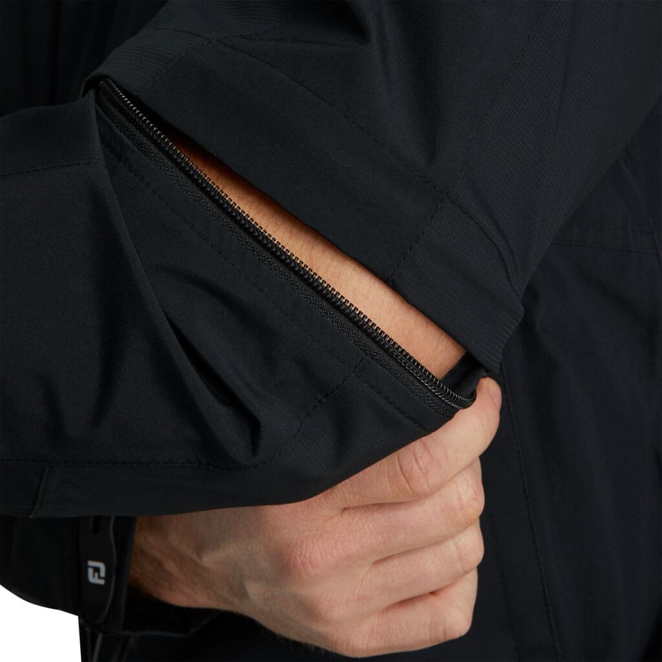 Hidrolite Mangas Com Zíper Jaqueta De Chuva Preta Footjoy Pt
