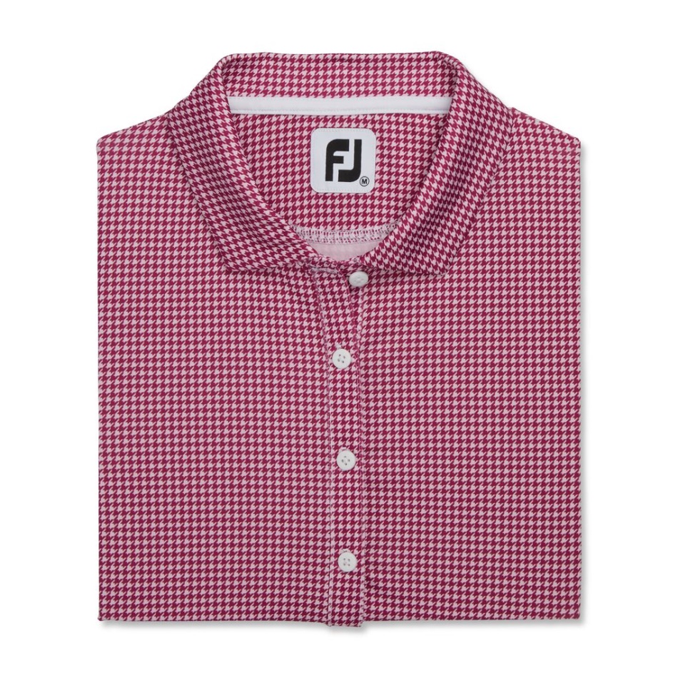 Houndstooth Lisle Mulheres Footjoy Pt Fig-pink