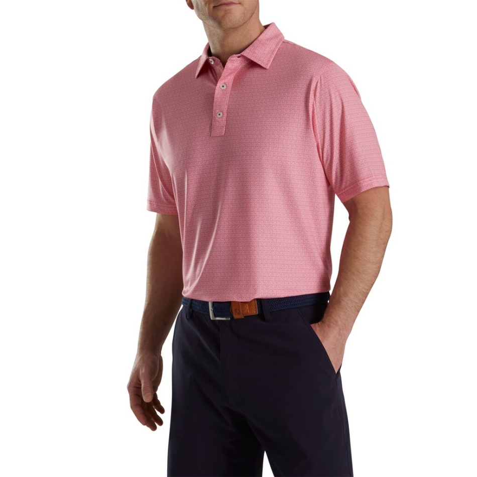 Impressão De Linha Espiral Lisle Auto Colar Footjoy Pt Melancia-branco