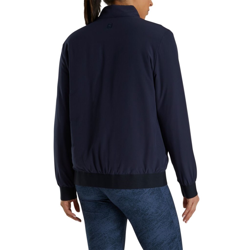 Jaqueta Bomber Isolada Feminina Estilo Da Estação Anterior Marinho Footjoy Pt