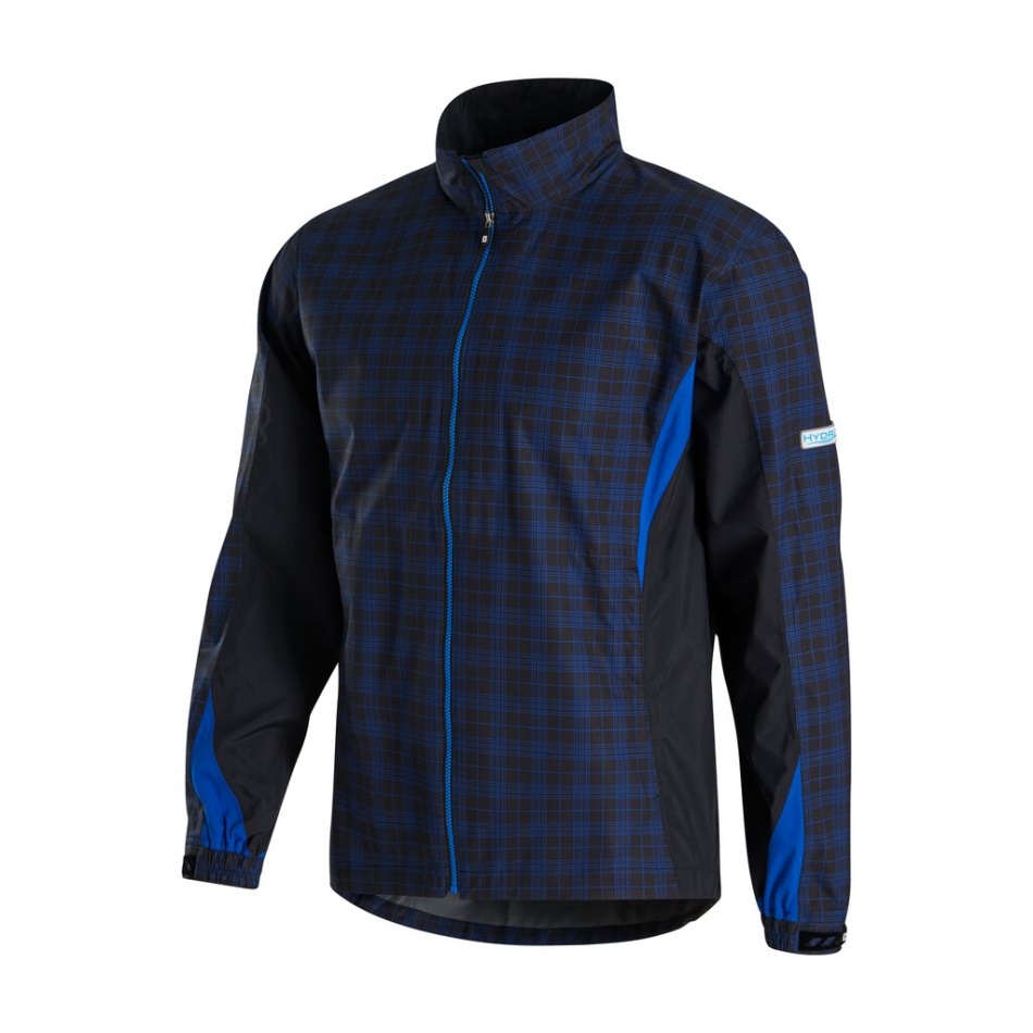 Jaqueta De Chuva Hydrolite Preto-royal Xadrez Footjoy Pt