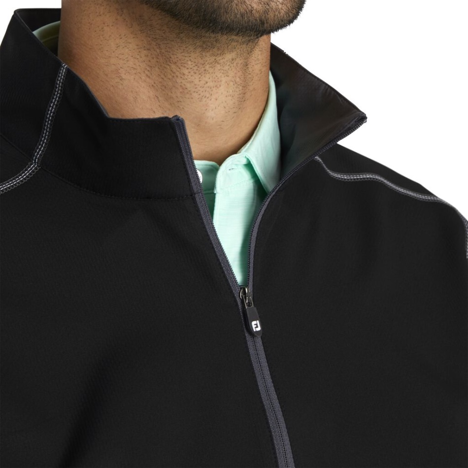 Jaqueta Esportiva De Manga Curta Footjoy Pt Black-charcoal