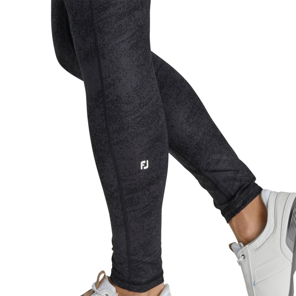 Legging Preta Estampada Footjoy Pt Estilo Feminino Da Estação Anterior