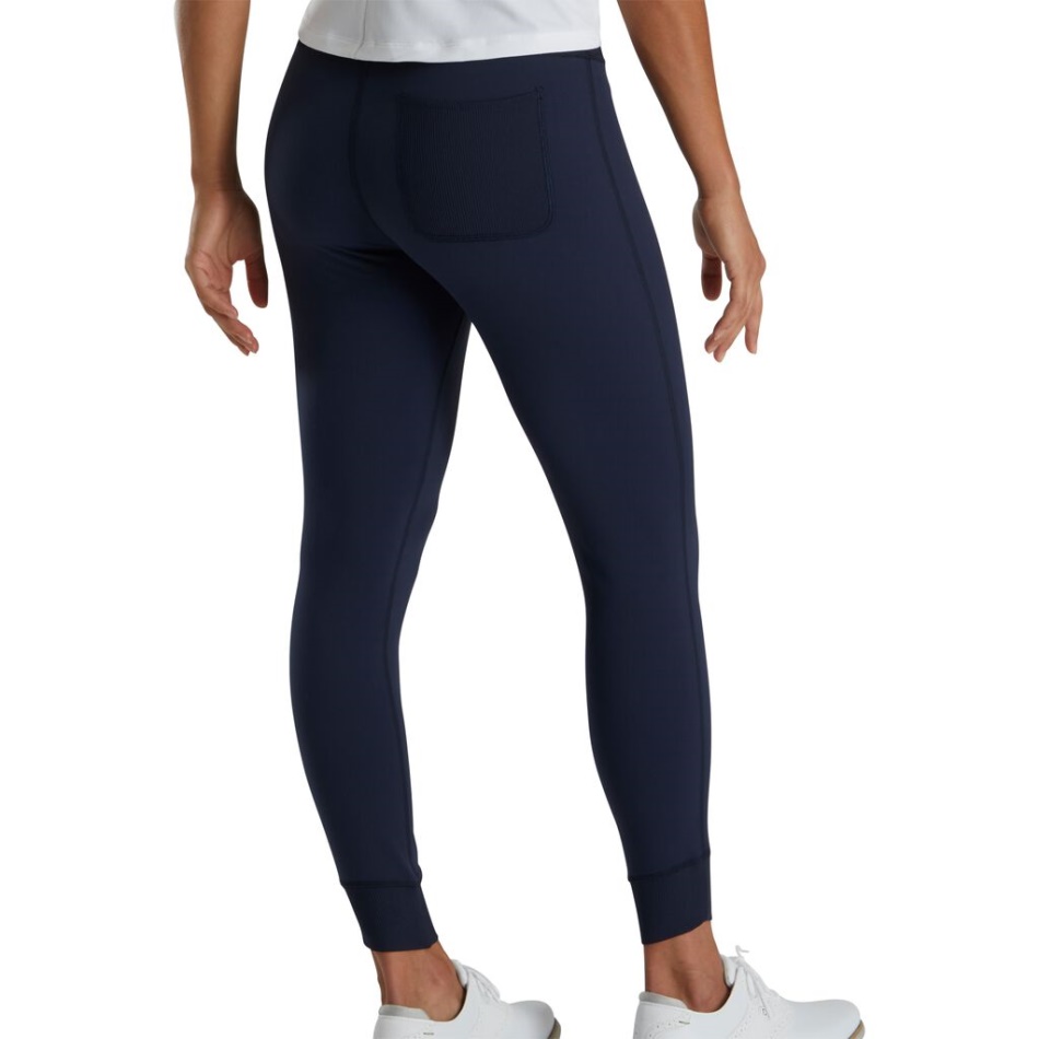 Leggings Femininas Com Barra Canelada Na Altura Do Tornozelo Footjoy Pt Marinho