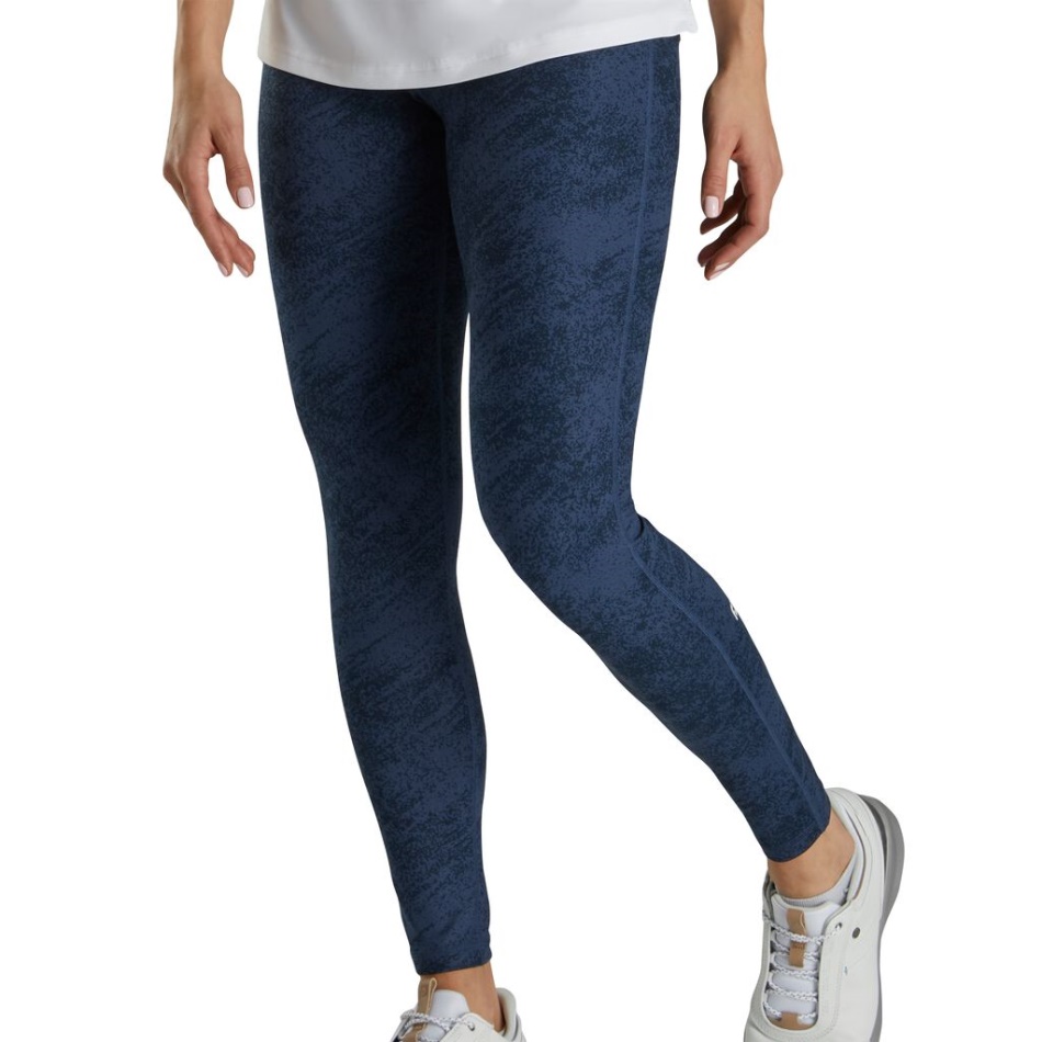 Leggings Femininas Estampadas Navy Footjoy Pt - Estilo Da Estação Anterior