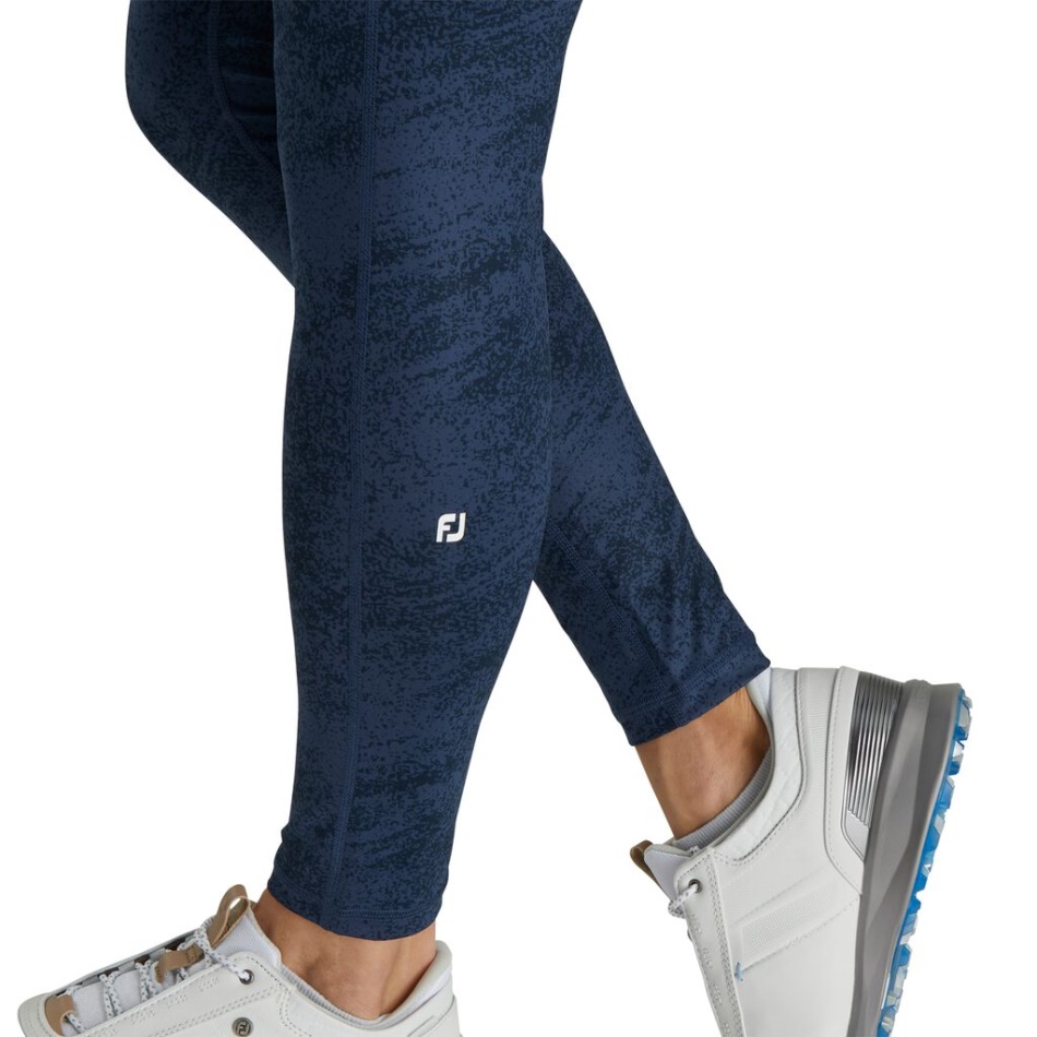 Leggings Femininas Estampadas Navy Footjoy Pt - Estilo Da Estação Anterior