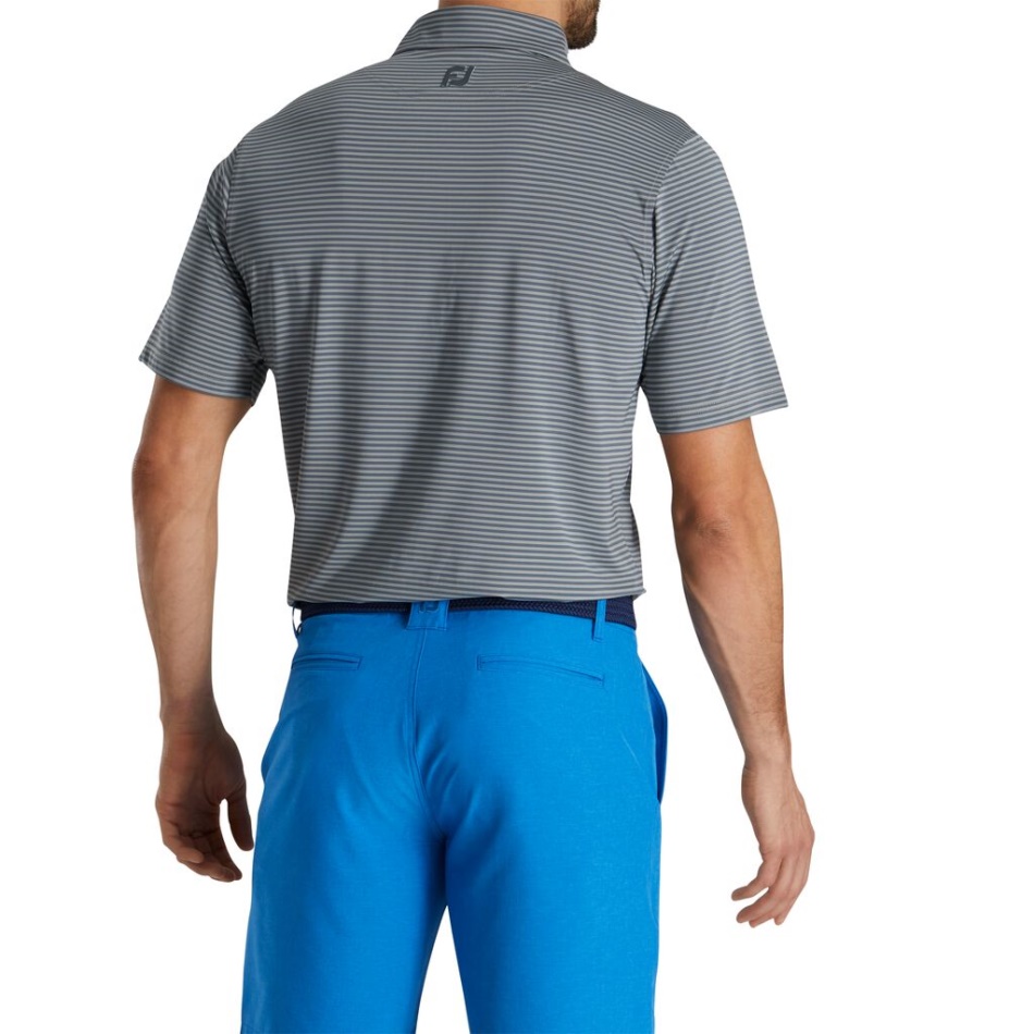 Listra Lisle Alimentador Listra Auto Colar Footjoy Pt Cinza-fumaça