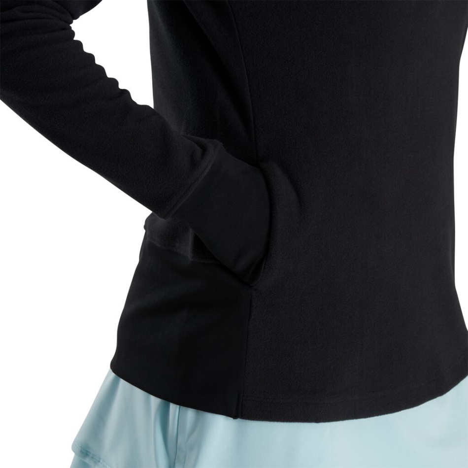 Lã Preta Meio Zíper Camada Intermediária Feminina Footjoy Pt