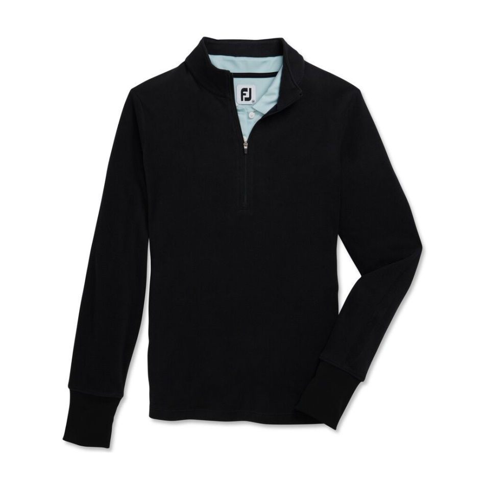 Lã Preta Meio Zíper Camada Intermediária Feminina Footjoy Pt