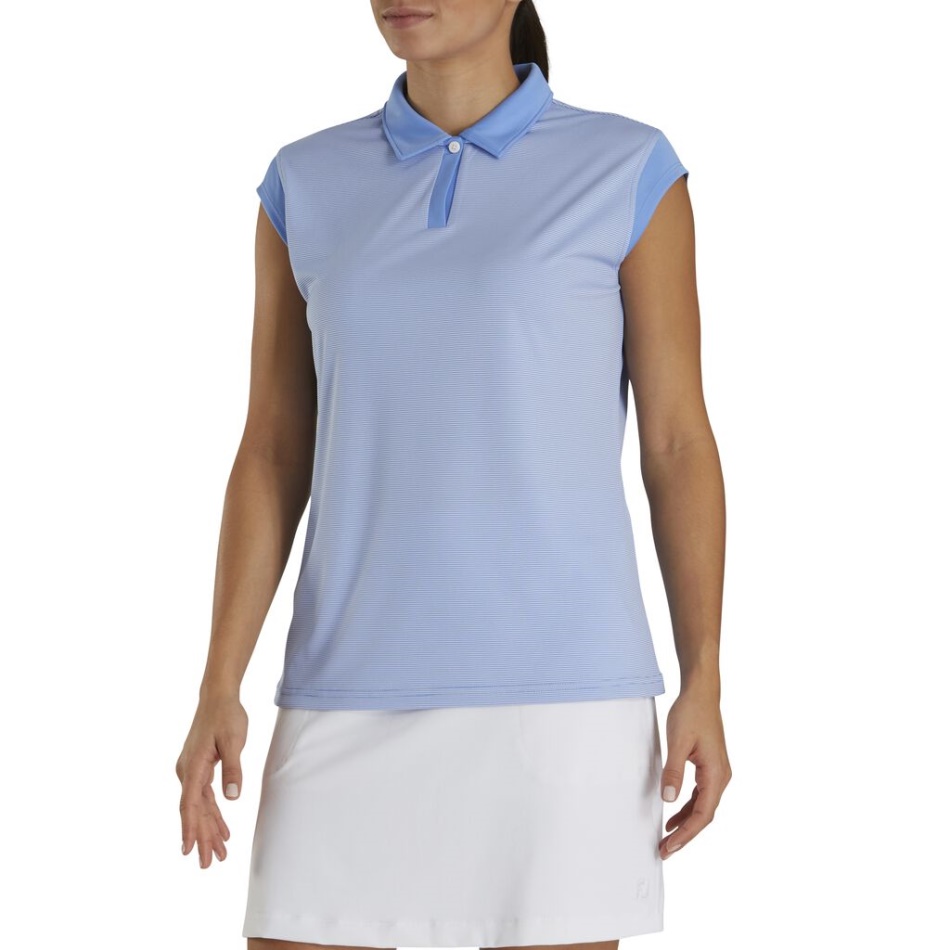 Manga Curta Risca De Giz Feminino Estilo Da Estação Anterior Blue Jay Footjoy Pt