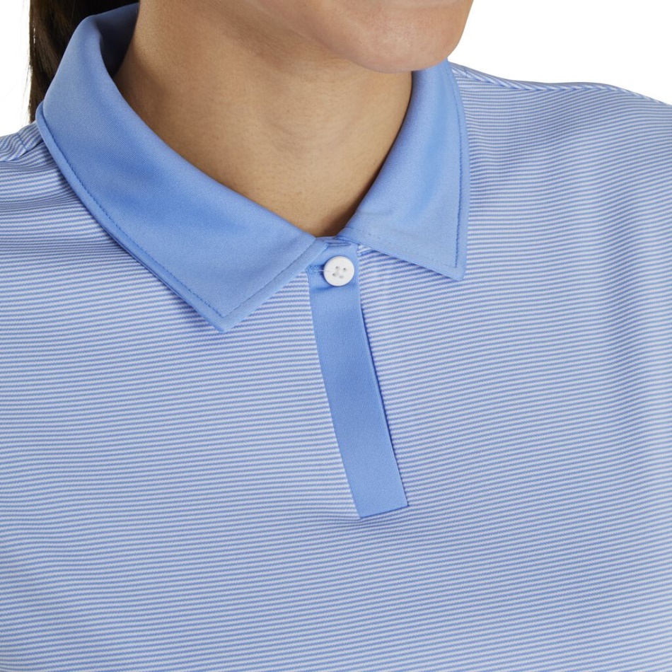 Manga Curta Risca De Giz Feminino Estilo Da Estação Anterior Blue Jay Footjoy Pt