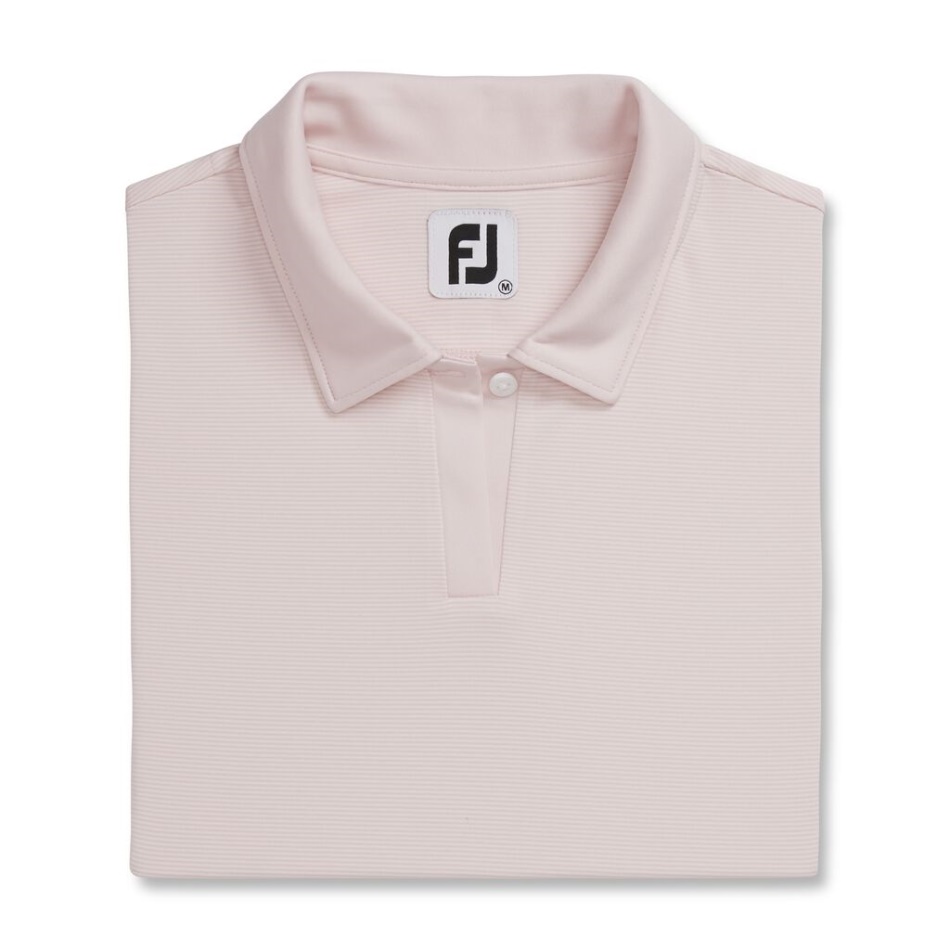 Manga Curta Rosa Blush Risca De Giz Feminino Estilo Da Estação Anterior Footjoy Pt