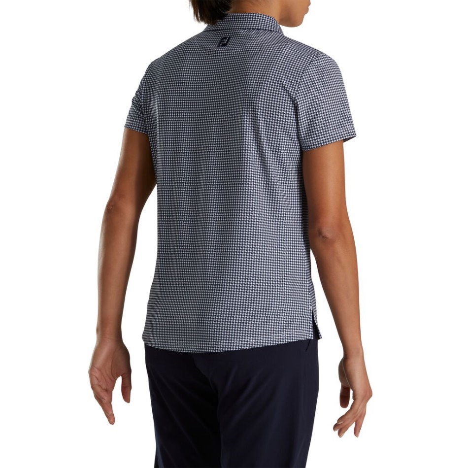 Marinho Footjoy Pt Houndstooth Lisle Mulheres