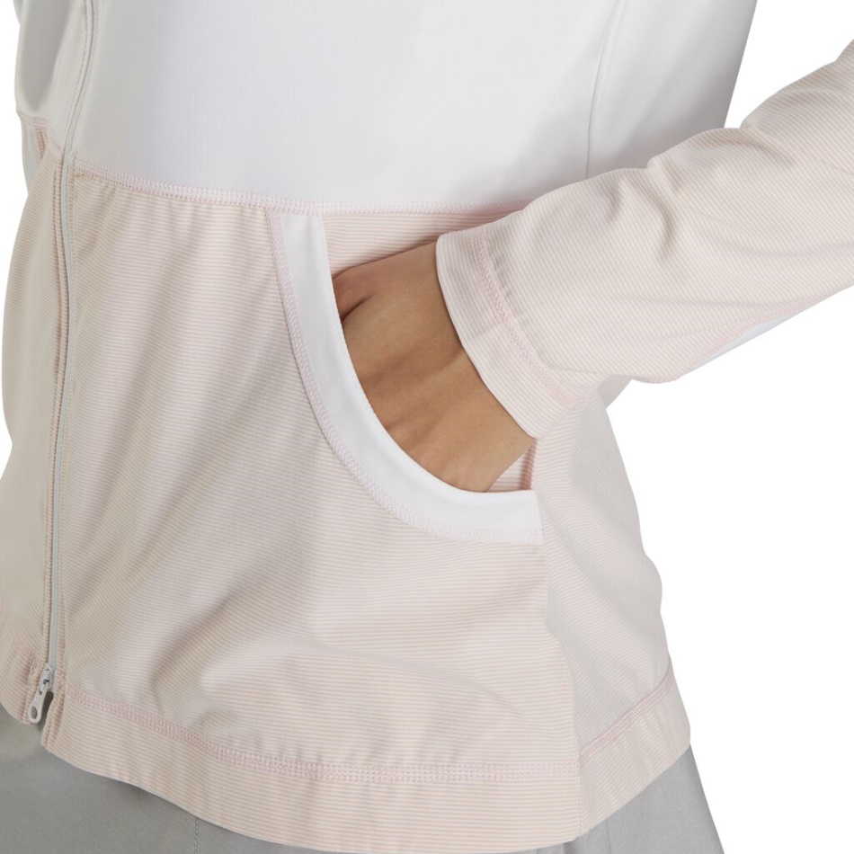 Mini Faixa Branca Com Zíper Completo E Camada Intermediária Feminina - Estilo Da Estação Anterior Footjoy Pt