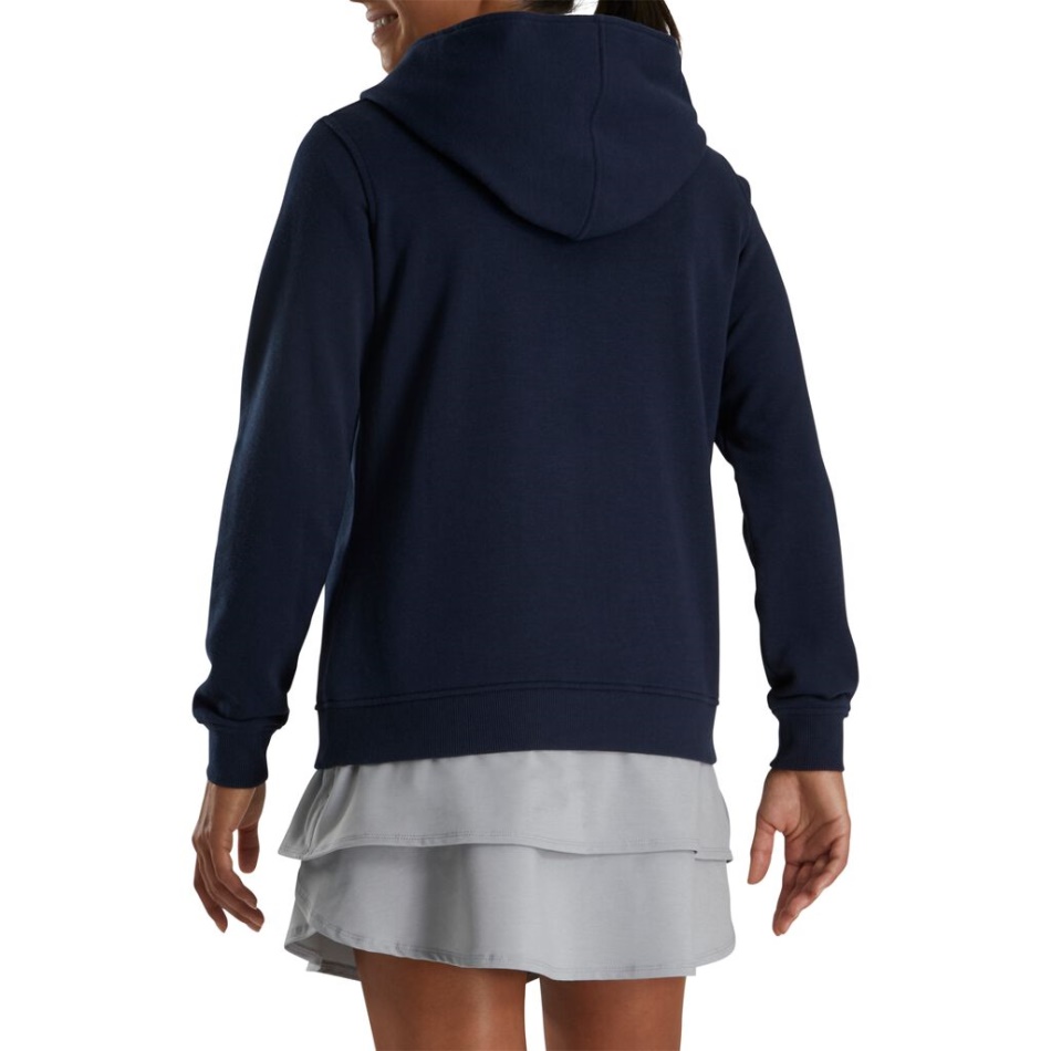 Moletom Com Capuz Navy Footjoy Pt Fj Heritage Feminino - Estilo Da Estação Anterior