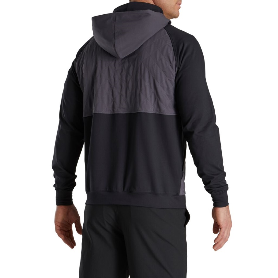 Moletom Com Capuz Preto-carvão Footjoy Pt Híbrido