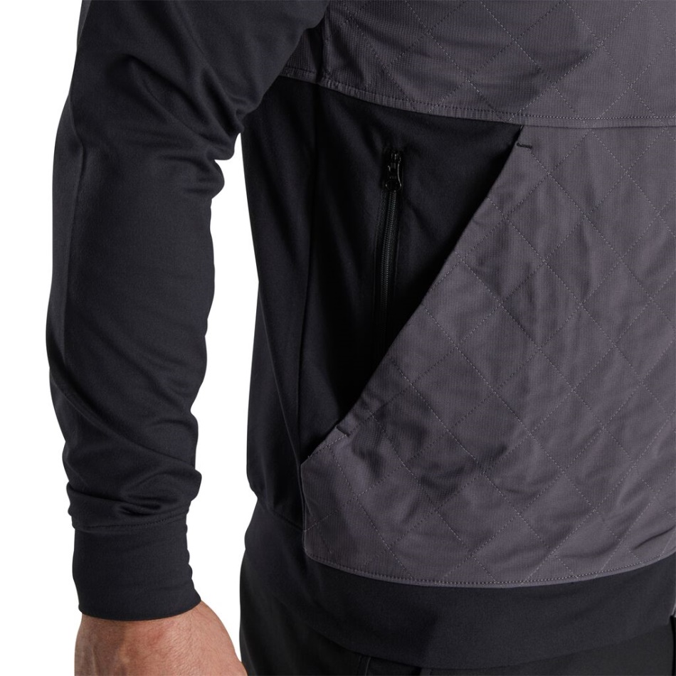 Moletom Com Capuz Preto-carvão Footjoy Pt Híbrido