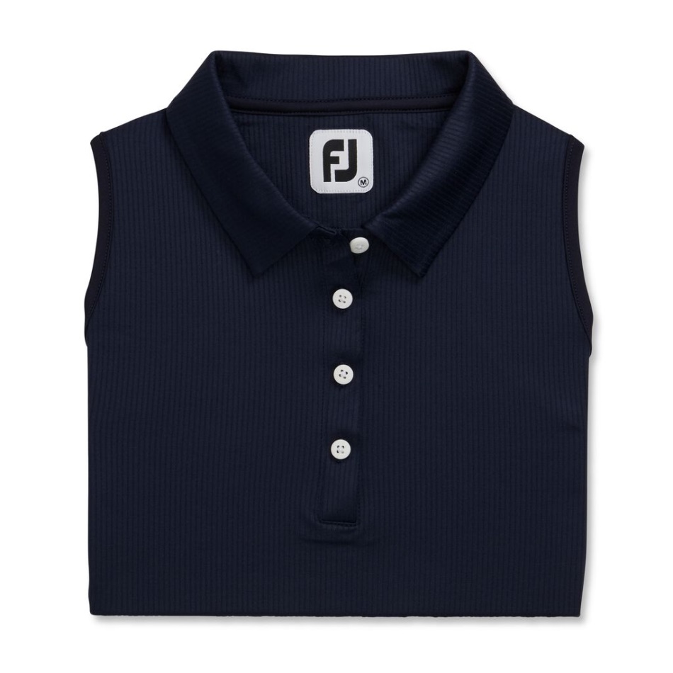 Mulheres Sem Mangas Com Nervuras Footjoy Pt Marinho