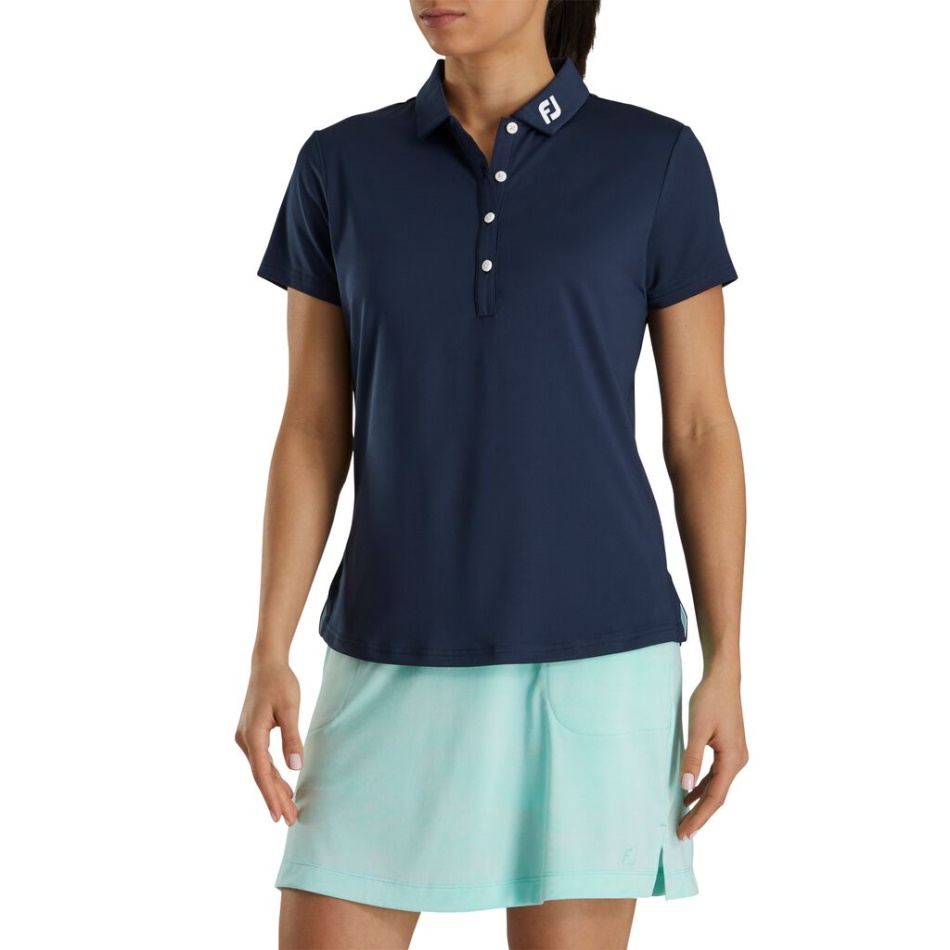 Navy Footjoy Pt Solid Lisle - Gola Feminina Fj Tour
