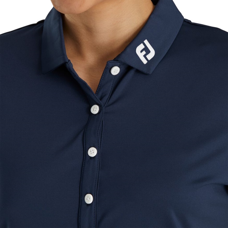 Navy Footjoy Pt Solid Lisle - Gola Feminina Fj Tour
