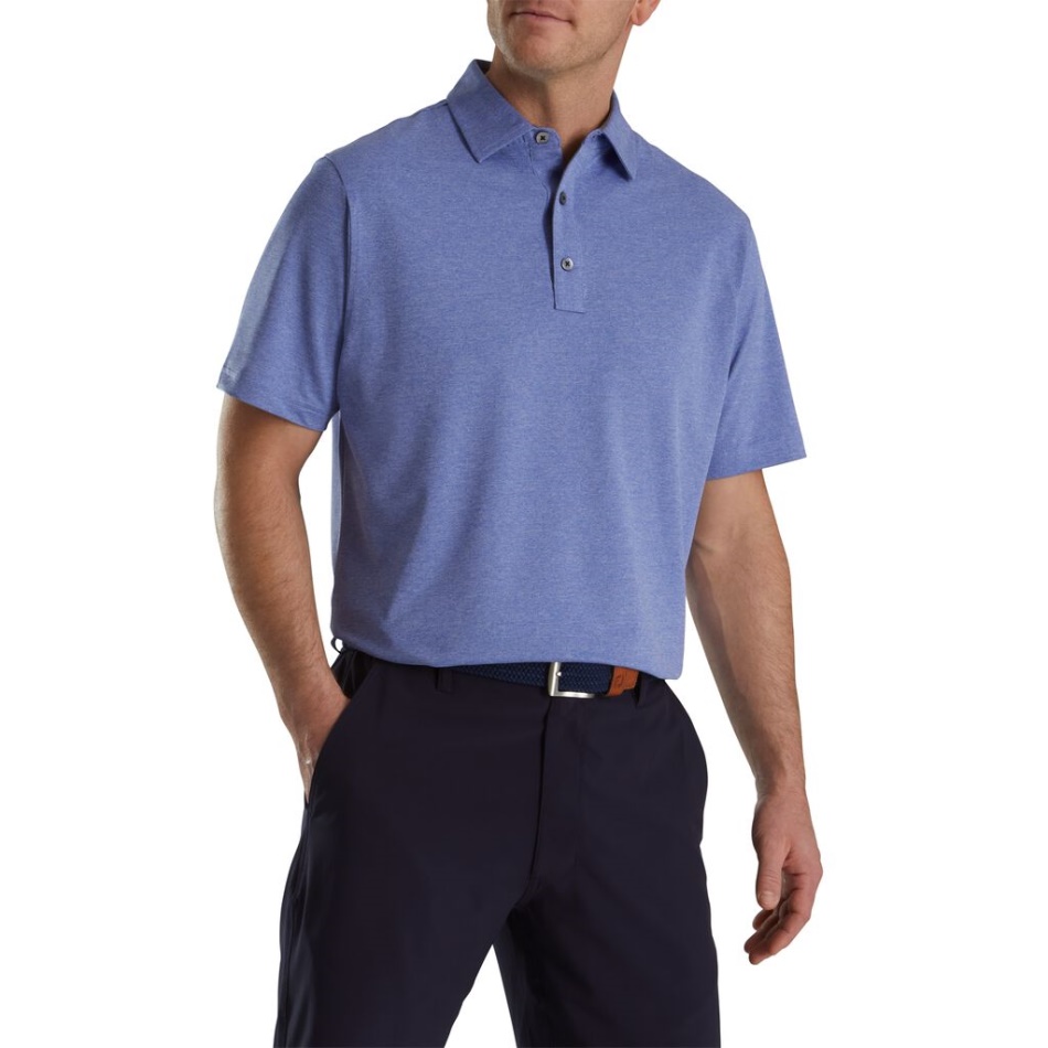 Ocean Heather Heather Stretch Piquet Sólido Gola Autopé Footjoy Pt