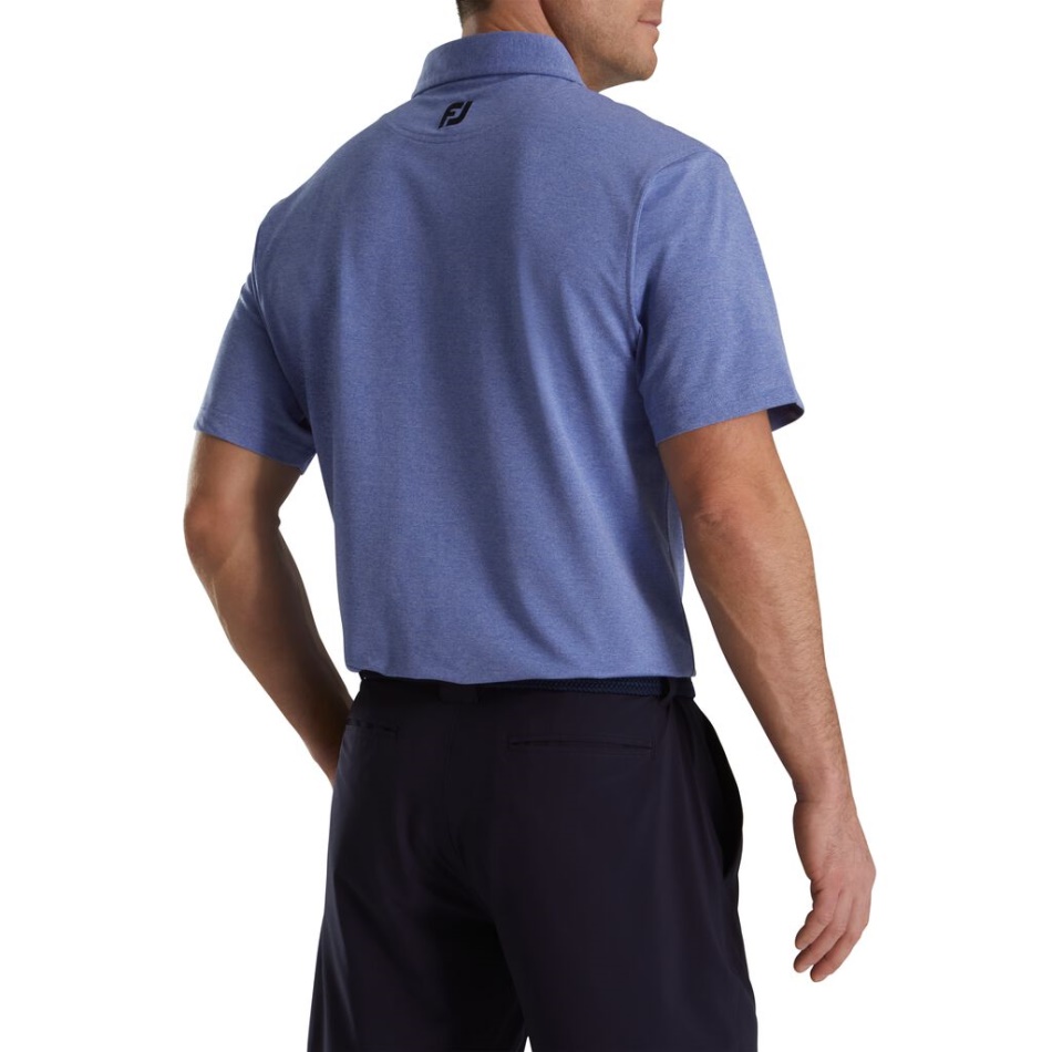 Ocean Heather Heather Stretch Piquet Sólido Gola Autopé Footjoy Pt