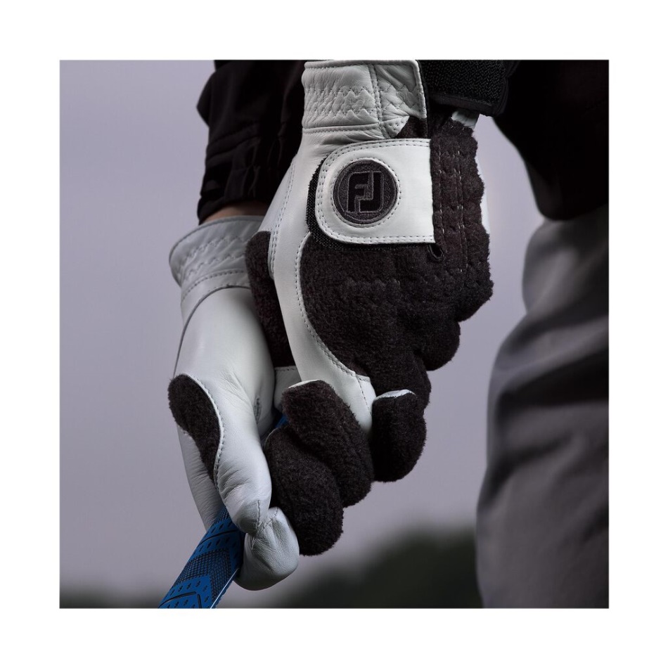 Par De Inverno Footjoy Pt Stasof Cinza Pérola