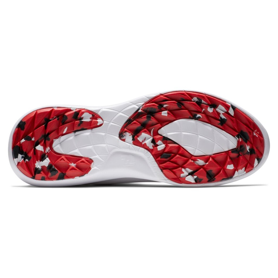 Sapato Feminino Footjoy Pt Flex Canada Branco-vermelho