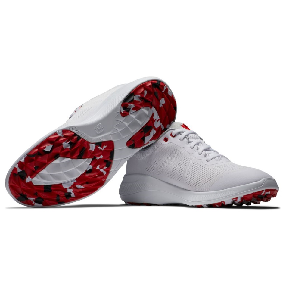 Sapato Flex Canada Footjoy Pt Branco-vermelho