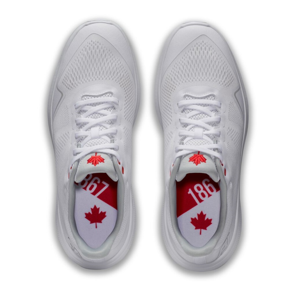 Sapato Flex Canada Footjoy Pt Branco-vermelho