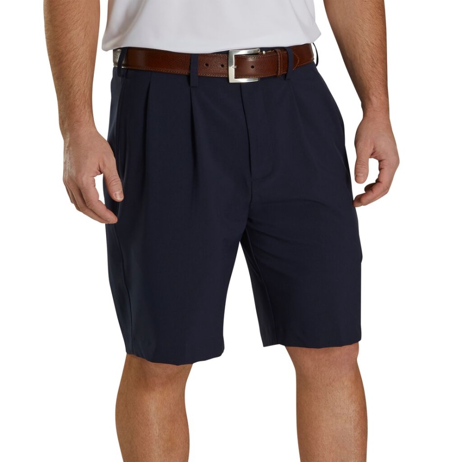 Shorts Plissados ​​footjoy Pt Marinho 95 Costura Interna