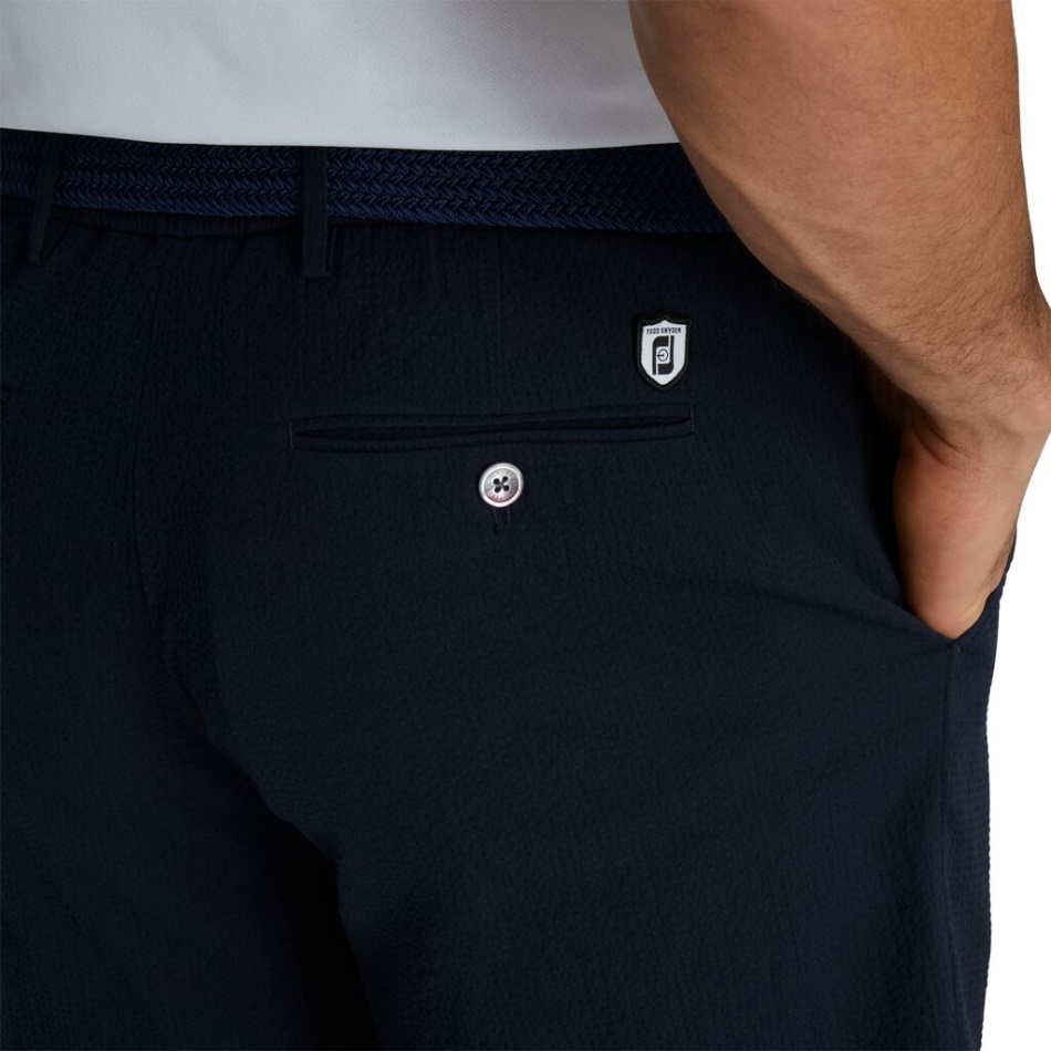 Shorts Traveller Seersucker Footjoy Pt Marinho