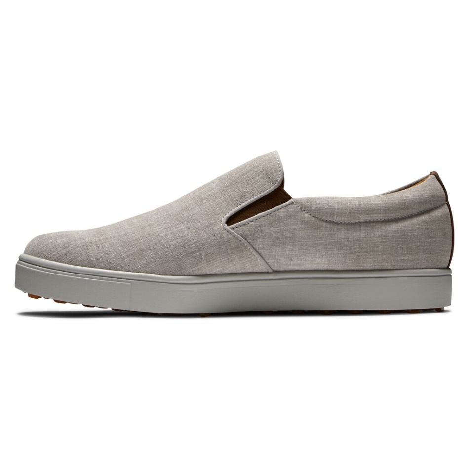 Slip-on Casual Footjoy Pt Club Branco Prateado