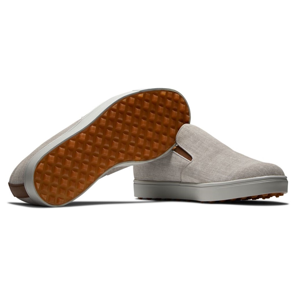 Slip-on Casual Footjoy Pt Club Branco Prateado