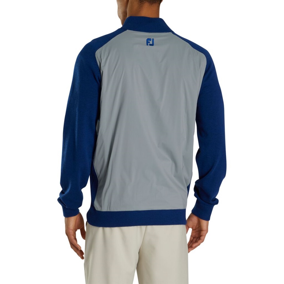 Suéter Footjoy Pt Grey-royal Heather Tech