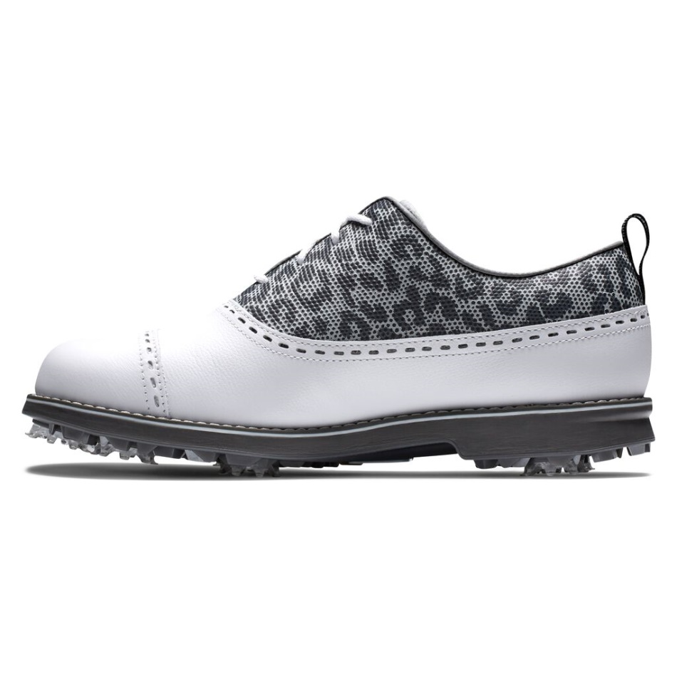 Série De Estréia - Dedo Do Pé Feminino Estampado De Leopardo Branco Footjoy Pt