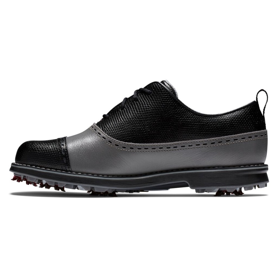 Série De Estréia Carvão-black - Cap Toe Mulheres Footjoy Pt