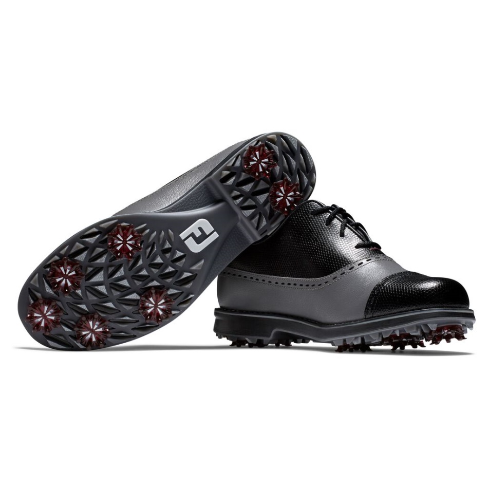 Série De Estréia Carvão-black - Cap Toe Mulheres Footjoy Pt