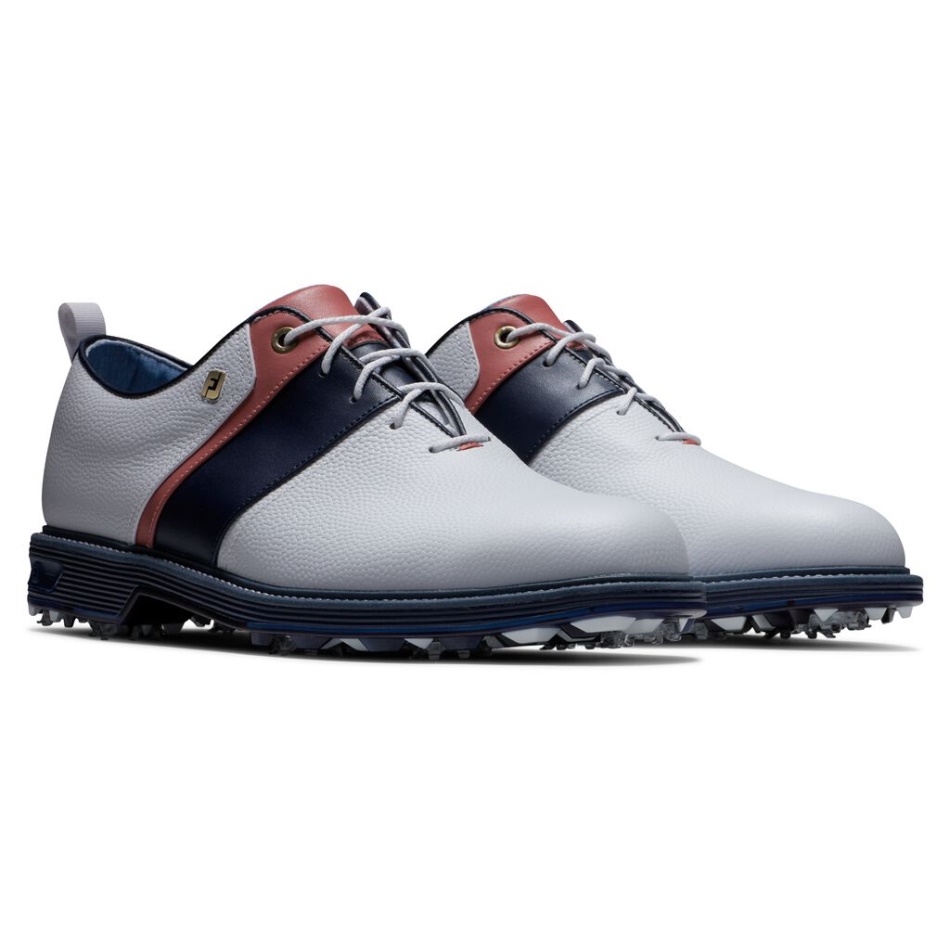 Série De Estréia Footjoy Pt Branco-coral-azul - Clássicos De Verão Packard