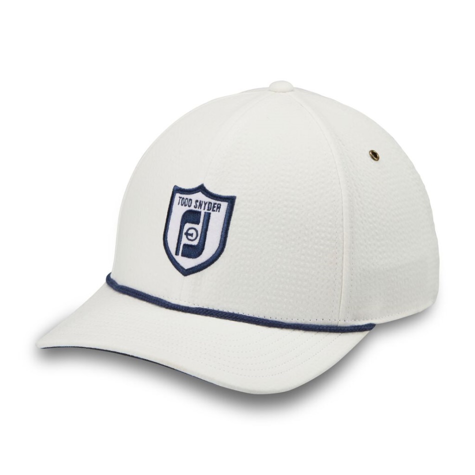 Touca De Corda Seersucker Footjoy Pt Branco