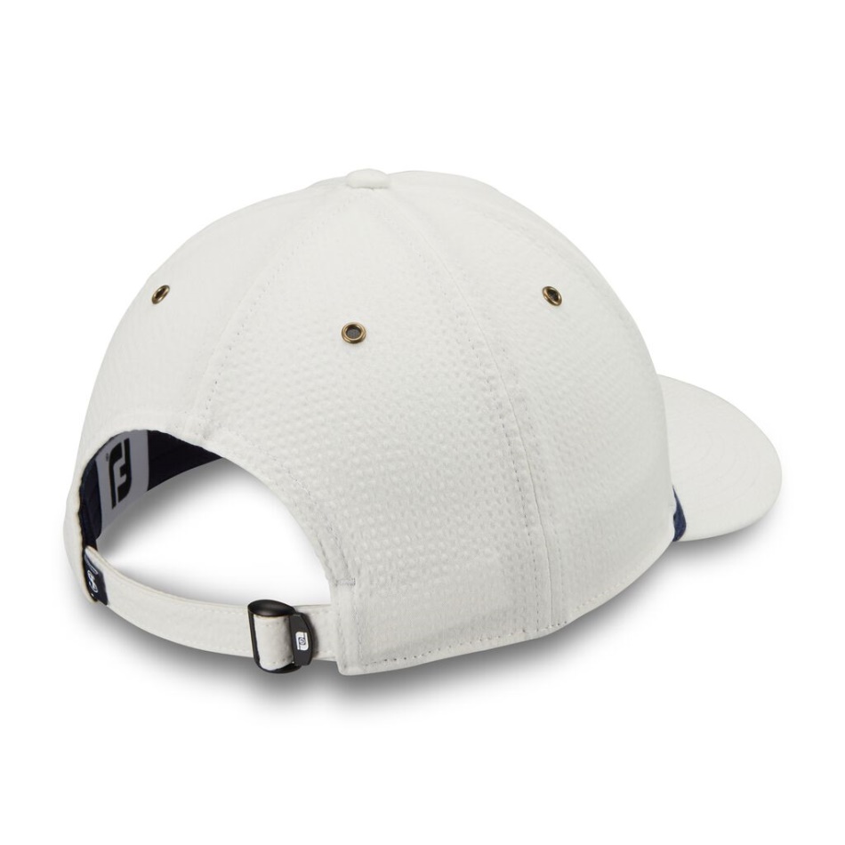 Touca De Corda Seersucker Footjoy Pt Branco