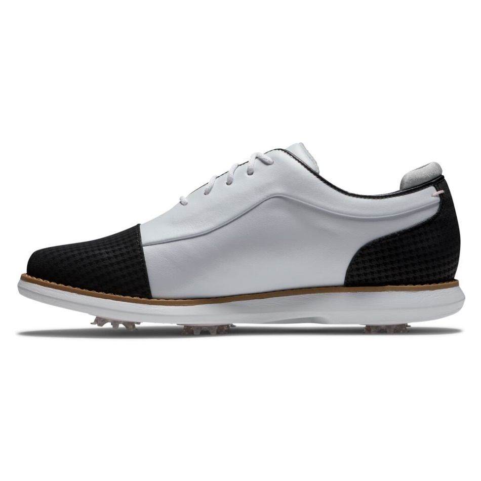 Tradições Cap Toe Mulheres Footjoy Pt Branco-preto