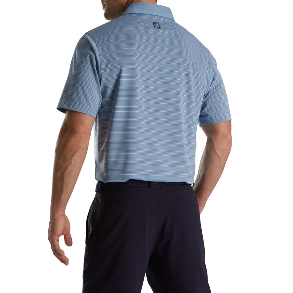 Trio Stripe Lisle Auto Colar Denim Footjoy Pt