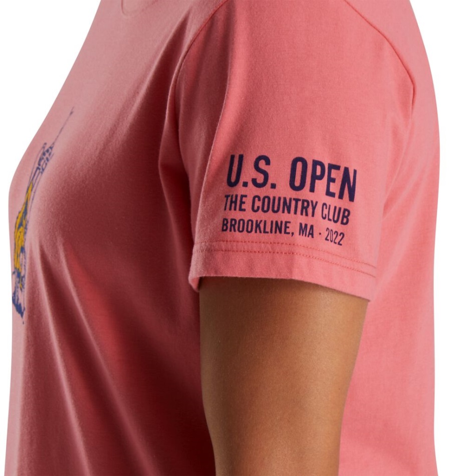 Vermelho 2022 Eua Camiseta Estampada Open Squirrel Feminina Estilo Temporada Anterior Footjoy Pt