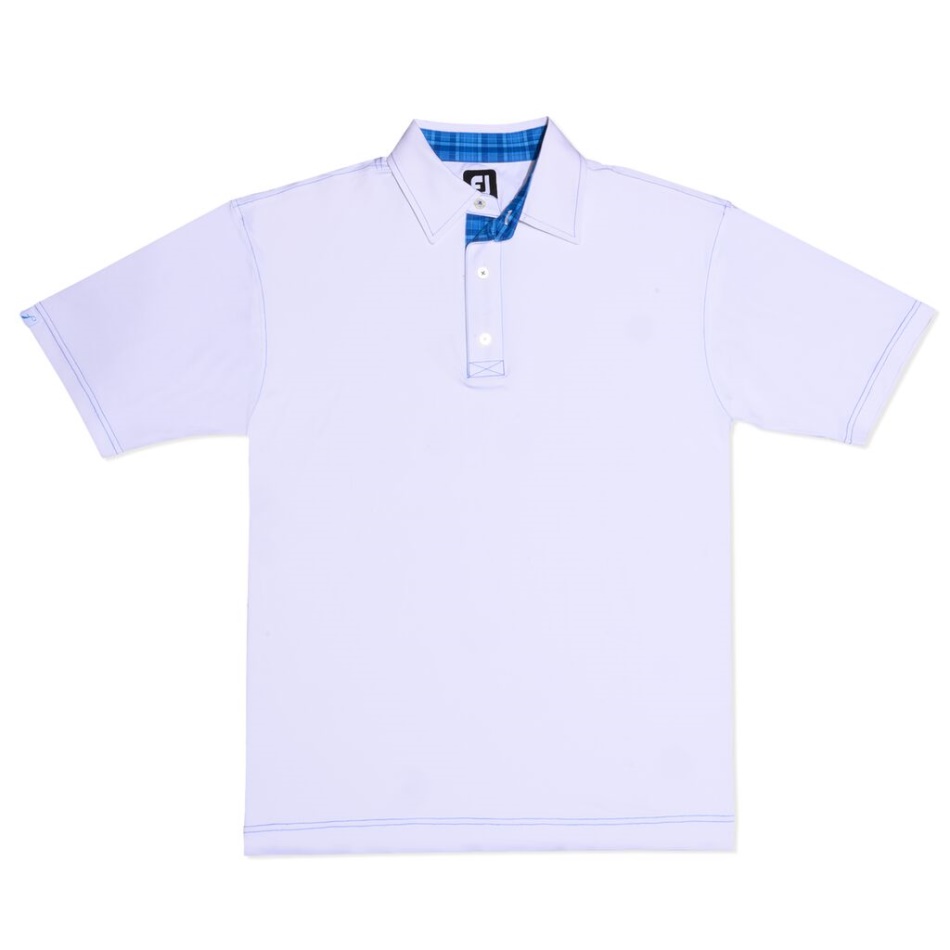 Xadrez Para O Pai Guarnição Xadrez Lisle Malha Footjoy Pt Xadrez Branco