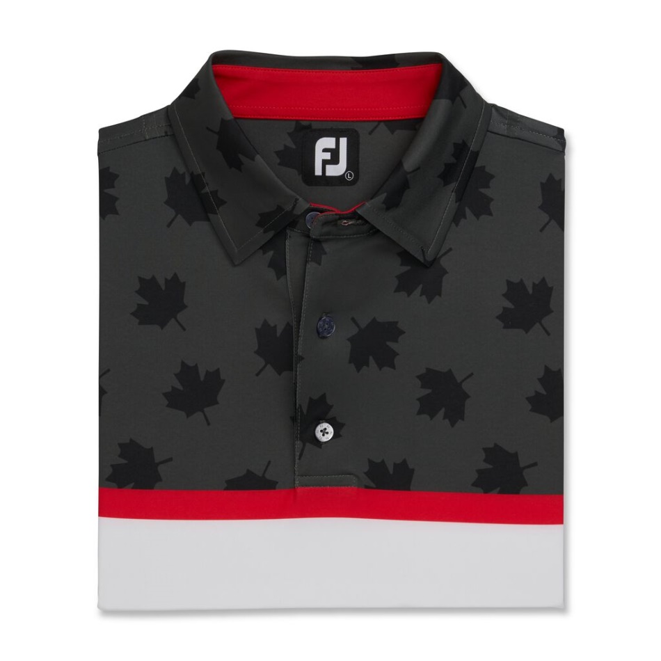 Folha Tonal Projetada Footjoy Pt Branco-preto-vermelho
