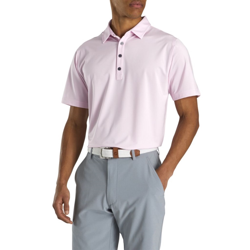 Ajuste Atlético Lisle End-on-end Colarinho Rosa-branco Footjoy Pt